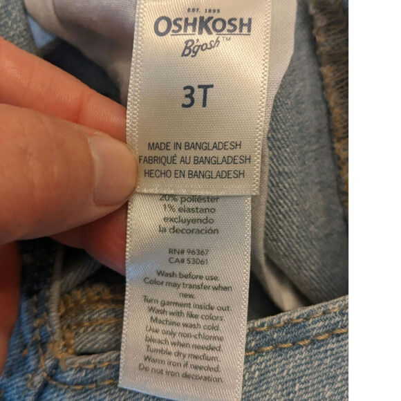 Oshkosh B'gosh Strawberry Embroidered Overalls, 3T - Picture 11 of 12